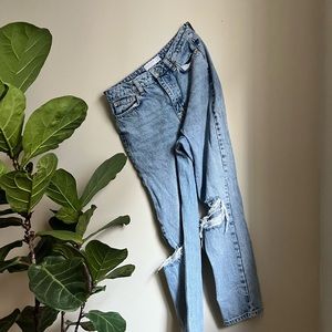 Top shop destructed mom jeans